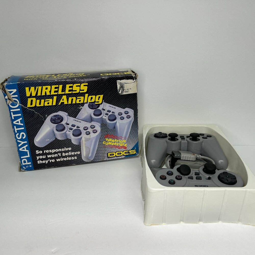 2-Docs PLAYSTATION PS1 WIRELESS CONTROLLERS Dual Analog